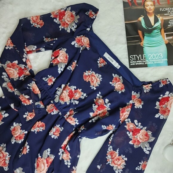 JustFab Navy Floral Mini Dress - Picture 10 of 10